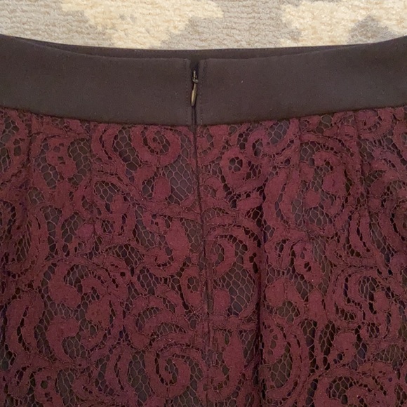 LOFT Ann Taylor violet and black lacy skirt - Picture 4 of 5